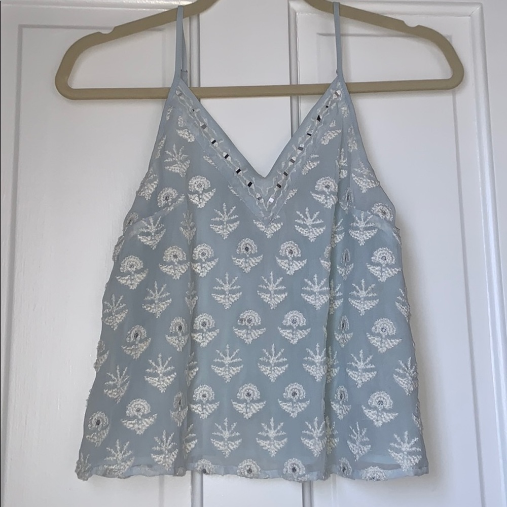 anthropologie embroidered top